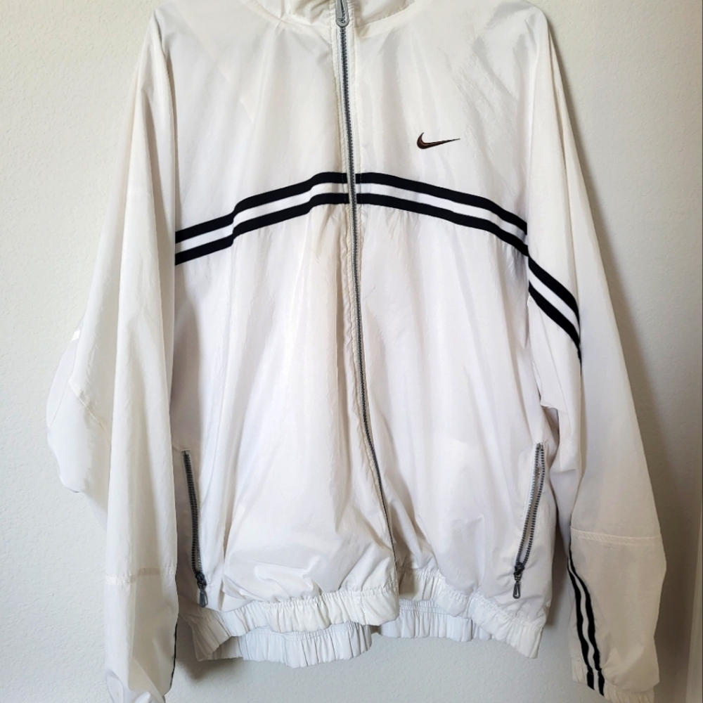 White Nike Men's WindBreaker Jacket
